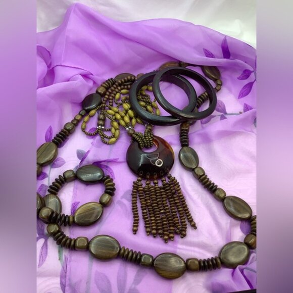Boho Wood Necklaces and Bangles - Picture 2 of 2